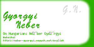 gyorgyi neber business card